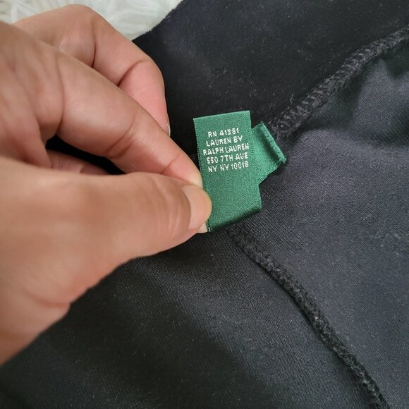 Lauren Ralph Lauren Black Velour Pants - Size 2X - Picture 11 of 13